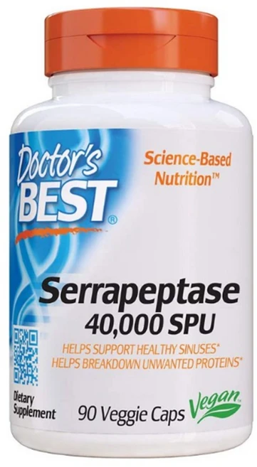 닥터스베스트 세라펩타제 베지 캡 글루텐 프리 비건, 2개, 90정 - 쿠팡