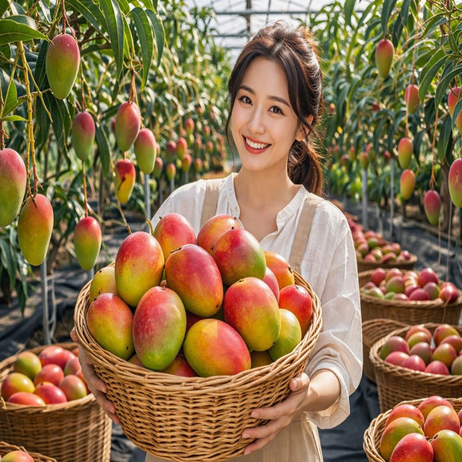 산지픽 제주 애플망고 붉은과육 달콤진한 프리미엄 제주애플망고 중상품, 중상품 1kg (2-4과), 1개, 1kg (2-4과)