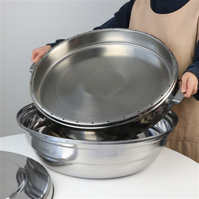 스텐 찜솥 만두 찜기 업소용 찜통 대형 omg 43 세트, 스텐계란찜솥세트53 (128713), 1개