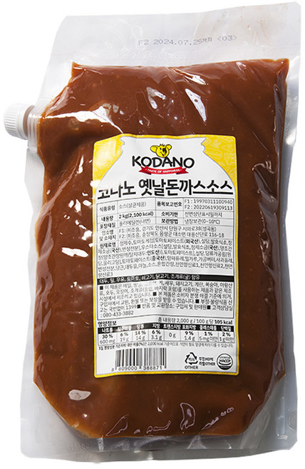 코다노 옛날돈까스소스, 2kg, 5개