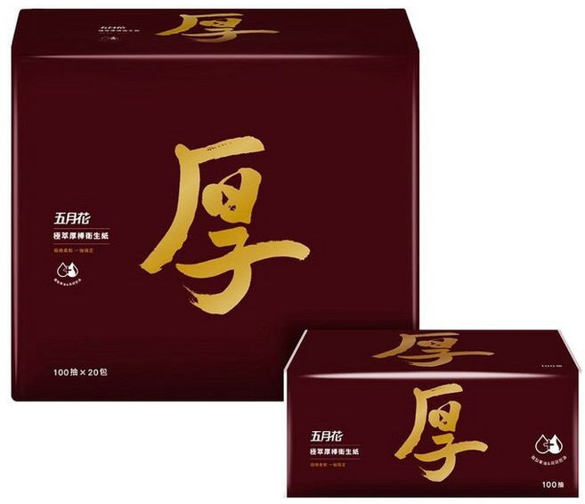五月花 極萃厚棒抽取式衛生紙, 1個