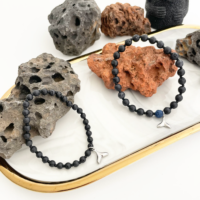 행운팔찌 고래꼬리팔찌 커플팔찌 우정팔찌 제주 화산석