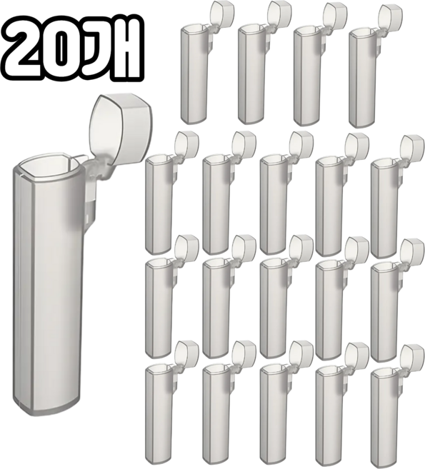 담다 10개입 휴대용 멀티 슬림 케이스 이쑤시개&면봉&치간칫솔, 스모키블랙(KD367)10P, 2세트