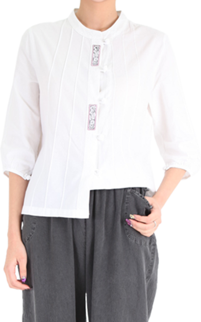 만덕몰 30수 핀탁 라벨 7부 저고리바지 세트 생활한복 법복 절복 개량한복