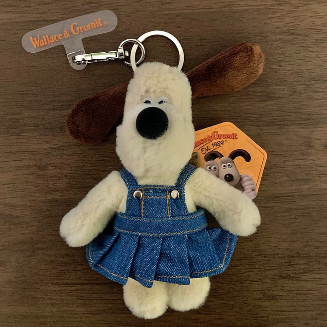 국내정품 그로밋 인형키링 숀 모루인형 꾸미기 옷 모음, 1개, 키링+08 연청데님멜빵치마