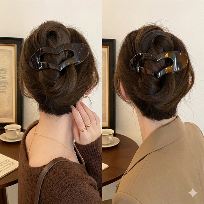 오우하하 하트 헤어집게핀 2종