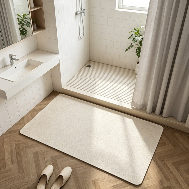 디에스가추몰 규조트 미끄럼방지 욕실 발매트 빨아쓰는 발매트 주방 씽크대 화장실용 세탁가능, BG-01, 1개