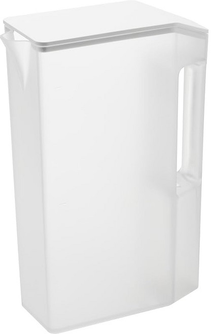 야마자키 실업(Yamazaki) 핸들 포함 슬림 냉수통 2L 화이트 가로 8.1×깊이 19.7×높이 27.5cm 타워 문 포켓에 들어가는 보리차 포트 1816