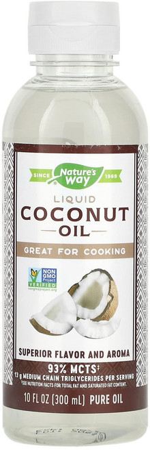 네이쳐스웨이 액체 코코넛 오일 Liquid Coconut Oil 10fl oz(300ml), 1개, 300ml