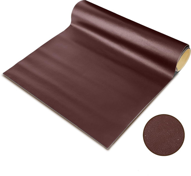 가죽 리폼 보수 스티커 자가접착 PU 가죽 수선 패치, 브라운