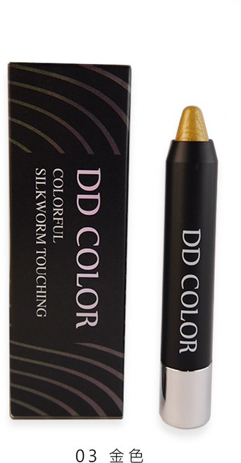 DD COLOR 絕色金鑽旋轉眼影筆 多色眼影棒 滑順顯色 持久不暈染, 03金色,1入, 1個