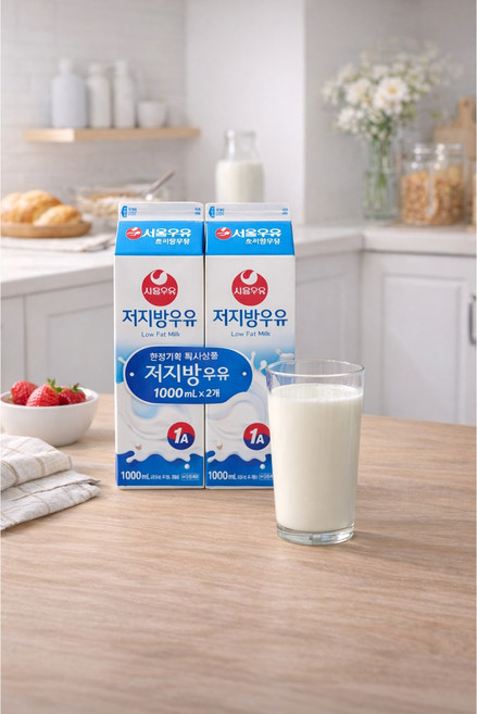 서울우유 저지방우유 기획, 2개, 1L
