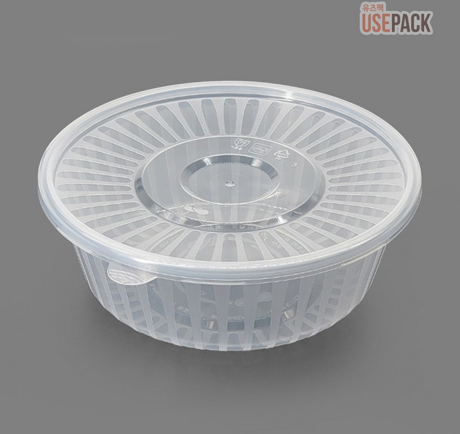 유즈팩 탕용기 사출 냉면용기 중 50개 투명 배달용기, 1개
