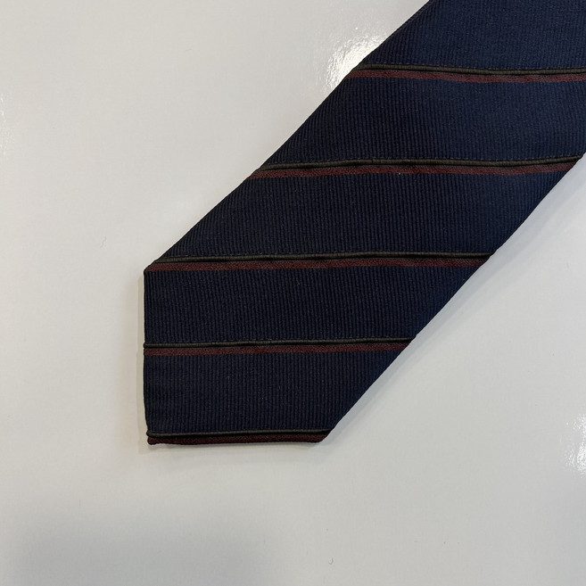 파렌하이트 23SS 다크네이비 럭셔리 패턴 타이 FGATA0143