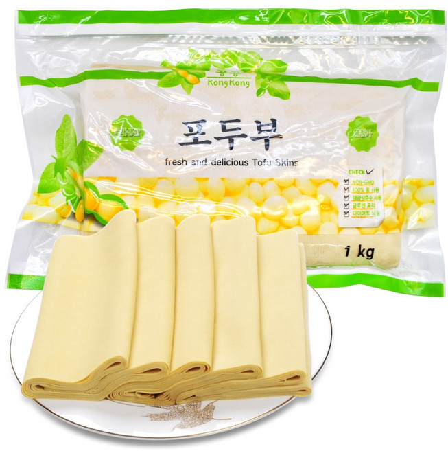 홍홍 중국식품 냉장 진공 국내생산 건두부 포두부, 1개, 1kg