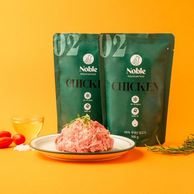 노블쿤 닭분쇄육 스탠다드, 10개, 500g
