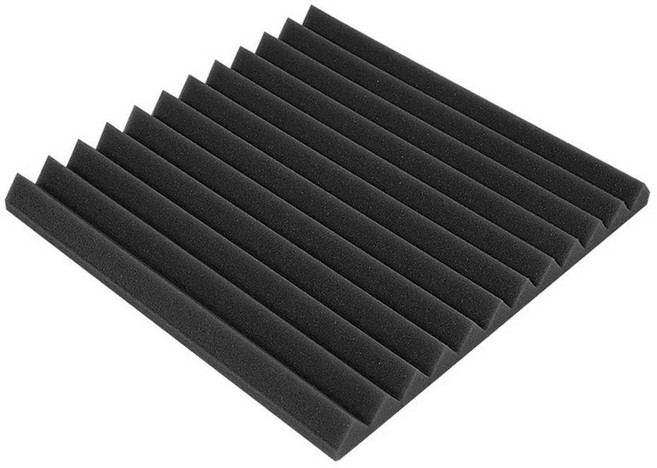 阻燃三角隔音棉 吸音海綿 波浪吸音棉 房間隔音, 30X30X2.5公分 黑色(超商限25, 1個