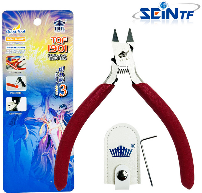 TOF1901 프라모델 궁극 두부니퍼 + 니퍼캡 세트 초정밀 외날 파츠분리, 1개, 단색