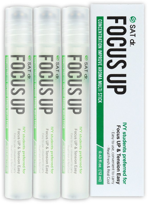 졸음펀치 포커스업 졸음방지 집중력 향상 아로마 롤온 멀티스틱, 12ml, 3개