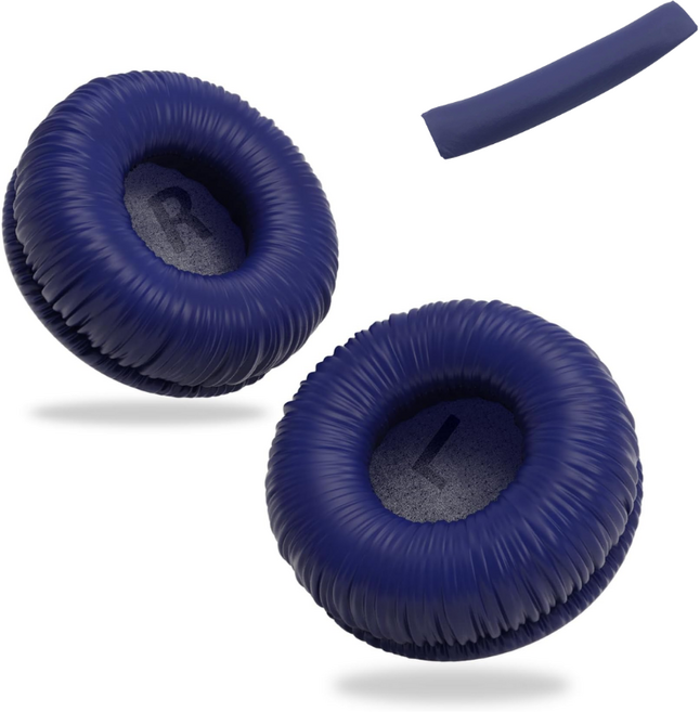 스폰지 이어 패드 JBL Tune T510BT T500BT T450BT 520BT jbltune600btnc이어커버 헤드폰 헤드폰 이어 패드 이어 패드 이어 패드 헤드밴드, 3개, 블루 세트, 귀마개와 머리띠