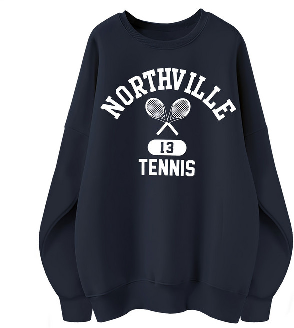 남녀공용 특양면 오버핏 맨투맨 라운드 레터링 그랙픽 프린트 루즈핏 단체 티 커플 티셔츠 빅사이즈 여성 여자 노스빌리