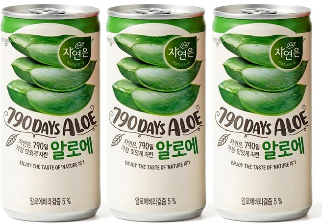 웅진 자연은 알로에 180ml 20캔, 20개