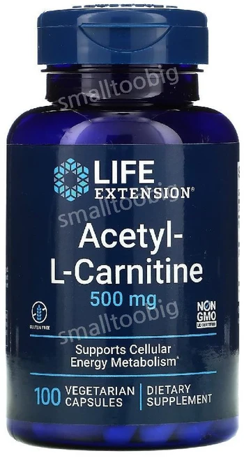 라이프익스텐션 아세틸 L 카르니틴 500mg 베지캡슐 100정, 1개 - 쿠팡