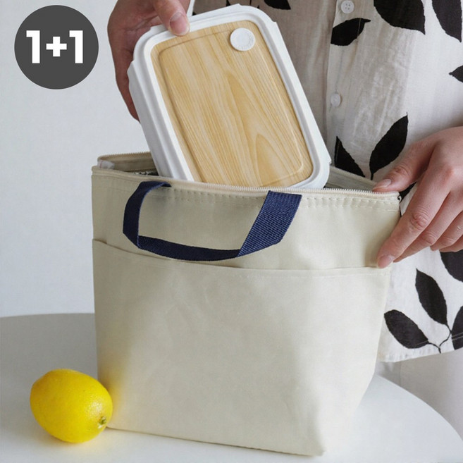 로미크 새지않는 직장인 도시락가방 보냉, 오트크림+오트크림, 1개