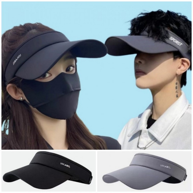 UV차단 남녀공용 썬캡 썬바이저 골프모자 테니스모자 등산 모자 자외선차단