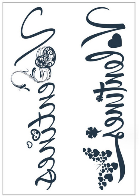 (대형)WD 반영구 리얼 타투 문신스티커 잘안지워지는 방수 레터링타투 RT, 1개, B-29