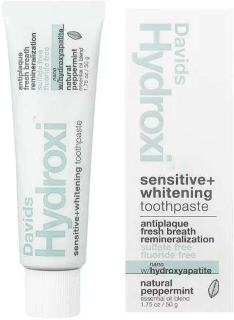 Davids 프리미엄 치약 민감성 미백 천연 페퍼민트, 10개, 50g - 쿠팡