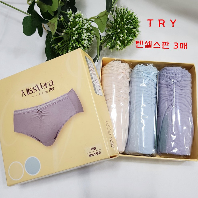 트라이 베라 텐셀팬티 여 레이스 엄마 텐셀 스판 팬티 I27
