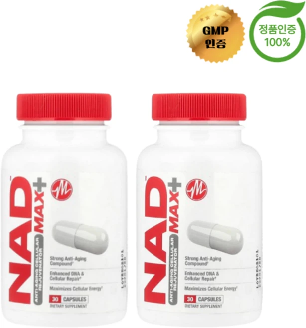 1+1 메타볼릭 뉴트리션 NAD MAX+ 450mg 캡슐 30정, 2개 - 쿠팡