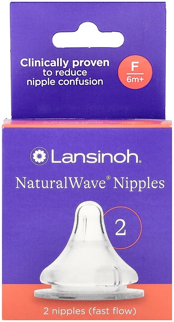 Lansinoh NaturalWave® 젖꼭지 빠른 속도 6m 이상 젖꼭지 2개 Lansinoh (란시노), Lansinoh, NaturalWave® 젖꼭지, 빠 - 쿠팡