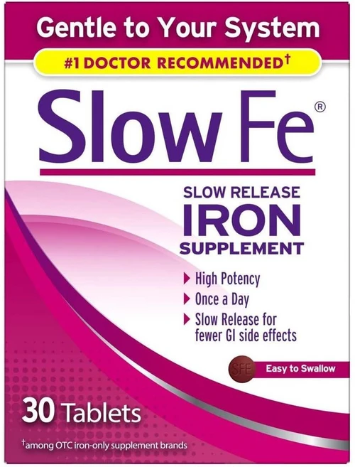 Slow Fe 슬로우 페 슬로우 릴리즈 Iron 60타블렛 2개, 1개, 60정 - 쿠팡
