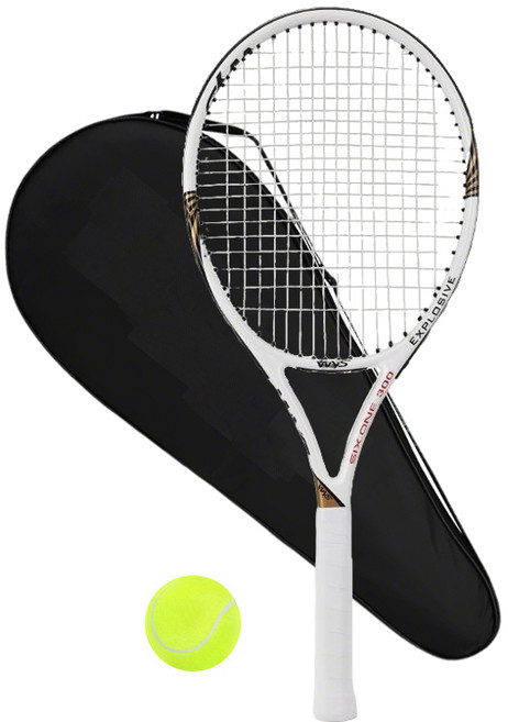경량 테니스라켓 카본소재 테니스 라켓 테니스채 세트, 화이트, 1개, WQP-1