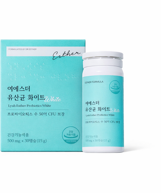 여에스더 질 유래 유산균 화이트 (프리바이오틱스 배합), 1박스, 30회분