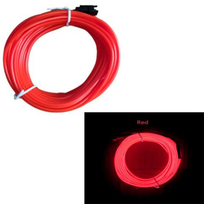 자동차 앰비언트 인테리어 장식 램프 스트립 분위기 차가운 빛 대시 보드 콘솔 자동 LED 주변 조명 1 m 2 3 4 5m, 22) Red - 3M-Light strip only, 1개