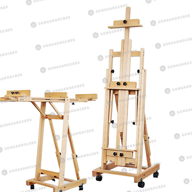 대작 나무 이젤 전문가용 대형 회화 원목 화판 미술