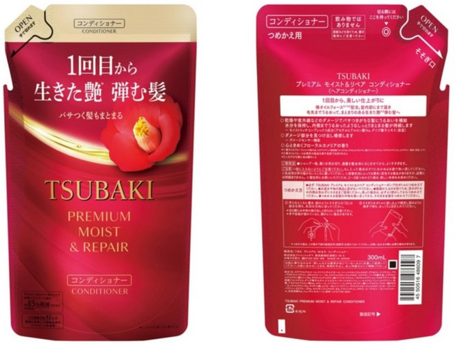 츠바키 프리미엄 모이스트 리페어 컨디셔너 리필 300ml 4개, 330ml