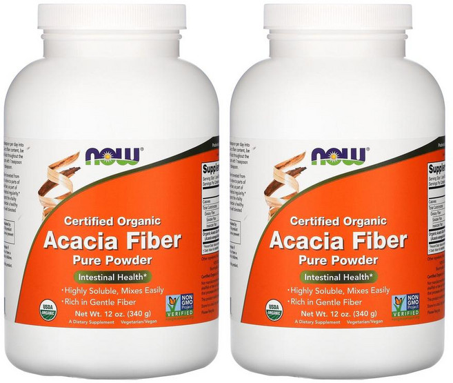 나우푸드 아카시아 파우더 ACACIA 340g 아카시아검 분말 2통, 2개