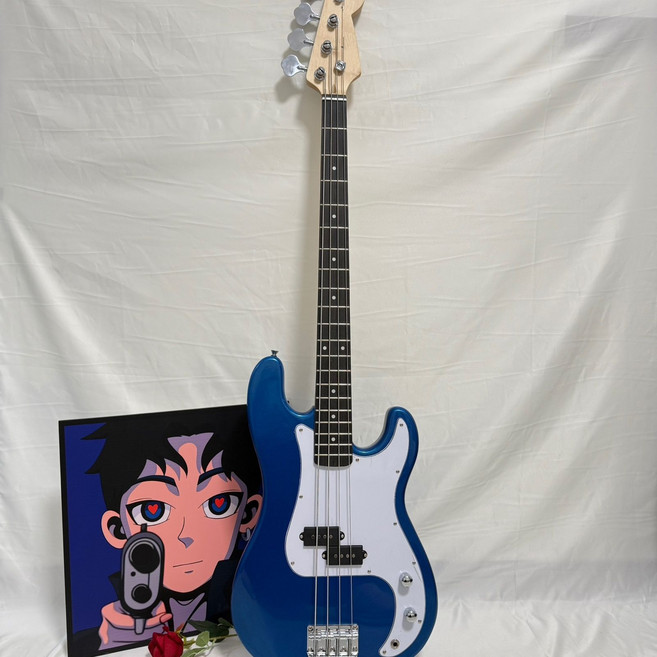 베이스 기타 4 현 20 프렛 베이스우드 바디 일렉트릭, Dark Blue, 1세트