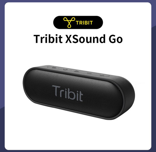 Tribit XSound Go 휴대용 블루투스 스피커 파티 캠핑 스피커용 IPX7 방수 더 나은 베이스 24 시간 재생 시간 C타입 AUX, 1) Black, 02 Black