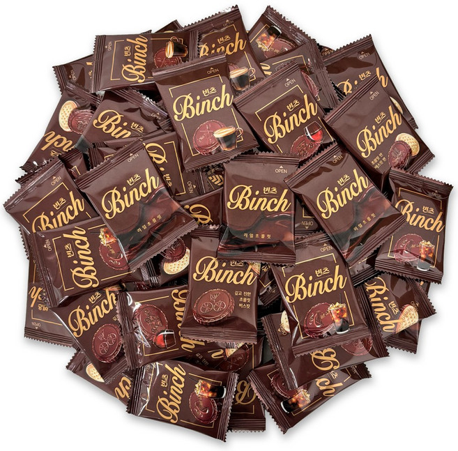 빈츠 대용량 과자 사무실 간식 초코과자 100개, 1개
