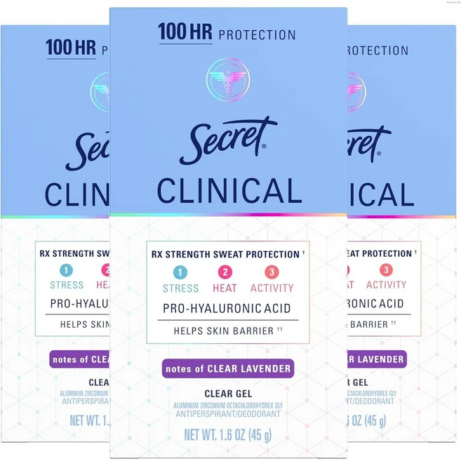 시크릿 클리니컬 스트렝스 데오드란트 1.6 oz 3개입, 45g - 쿠팡