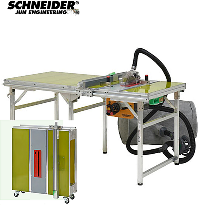 슈나이더 테이블쏘 에폭시 모터 작업대 원형톱날 집진기 포함 세트 1700mm J-S02, 1세트