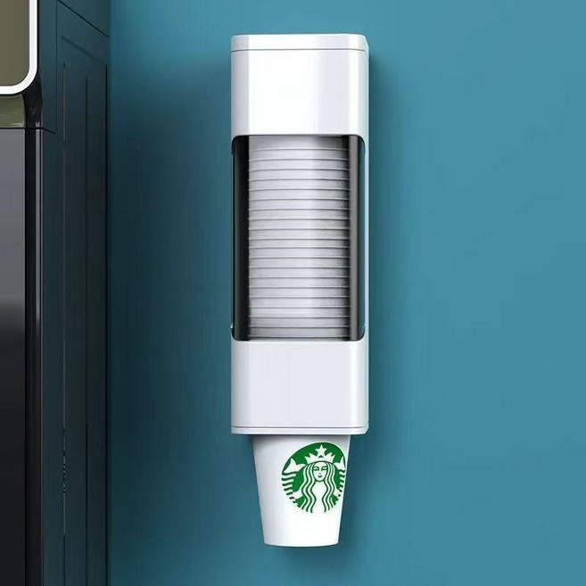 good 性杯子架自動取杯器紙杯架免打孔壁掛式飲水機紙杯收納置物架, 1個