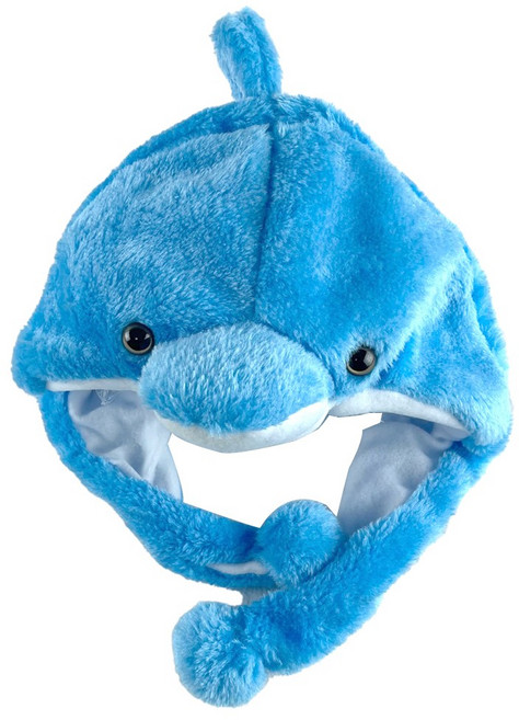 귀여운 동물 모자 코스프레 할로윈 크리스마스, 1개, 귀여운동물모자 - 돌고래(블루)