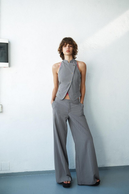 [국내당일]ZARA 자라 더블 브레스트 스트라이프 베스트 - 블루 / 그레이 2010/731/485