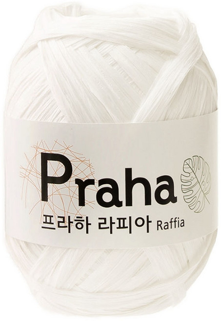 [니트박스 뜨개실] 프라하 라피아 종이실, 34.화이트, 1개